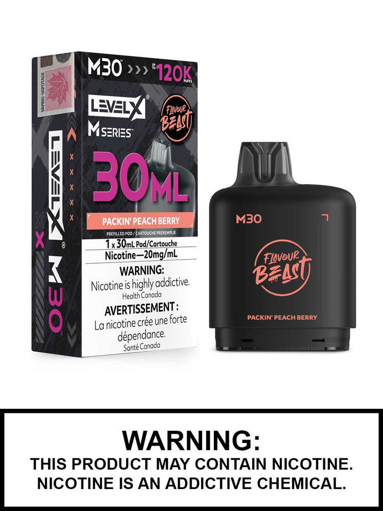 Packin Peach Berry Level X M Series Pods, M30 Pod 120K Puffs