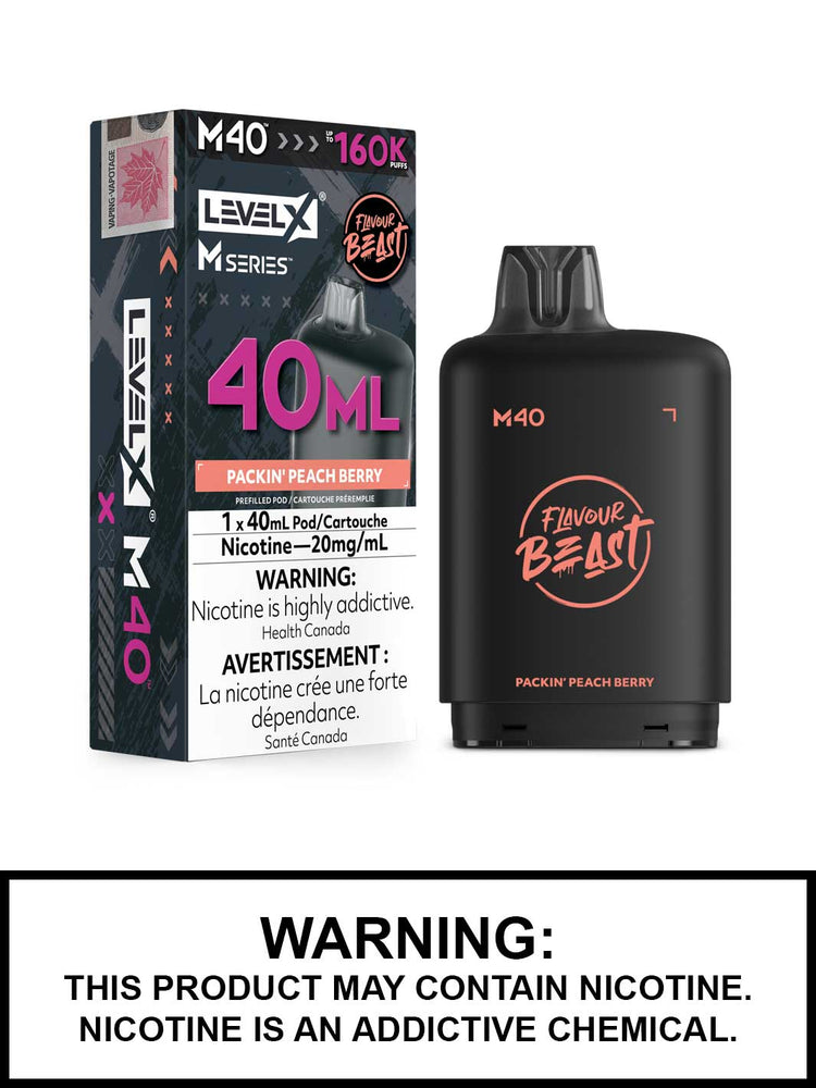 Packin Peach Berry Level X M Series Pods, M40 Pod 160K Puffs