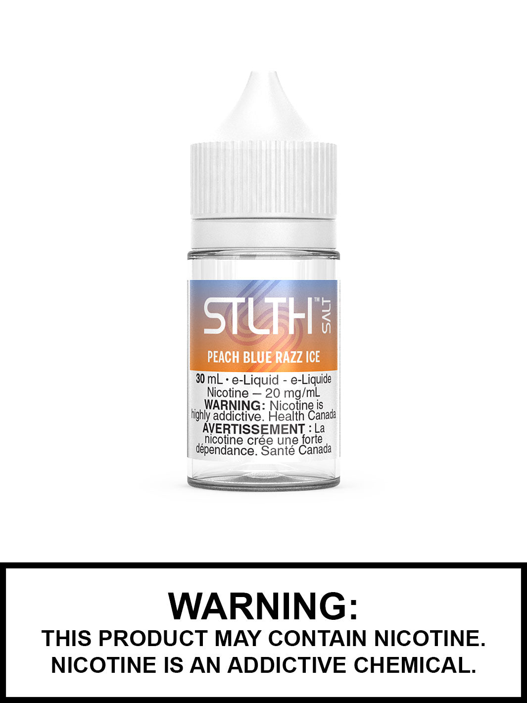 Peach Blue Razz Ice STLTH Salt Nic Vape Juice by STLTH Vape, Vape360 Canada
