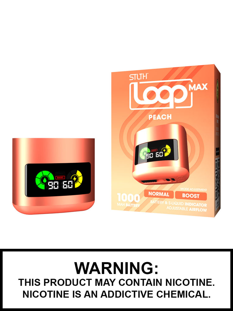 Peach STLTH Loop Max Battery, 1000mAh STLTH Vape.
