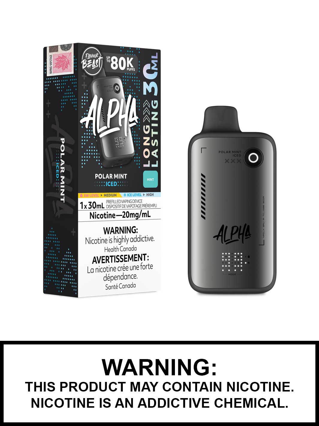 Polar Mint Iced Flavour Beast Alpha 80K Disposable Vape