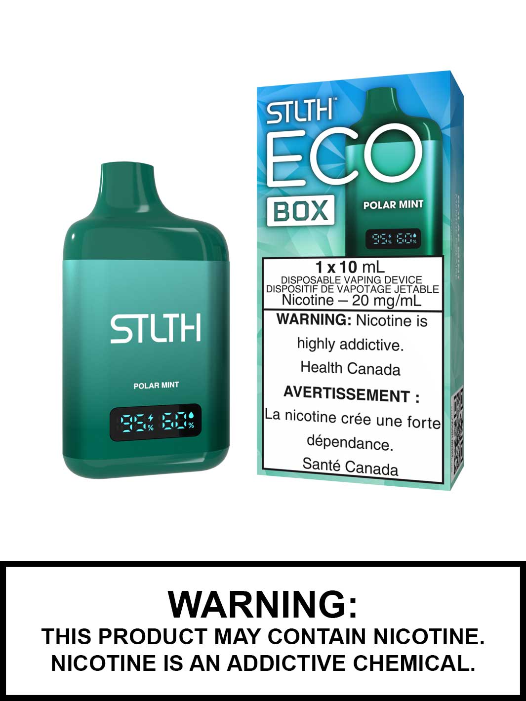 Polar Mint STLTH Eco Box Disposable Vape, STLTH Vape, Vape360 Canada