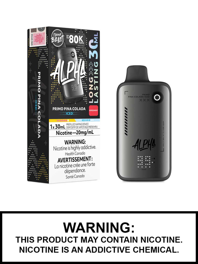 primo disposable vape Pina Colada Iced Flavour Beast Alpha 80K 75000 Puffs Colour:Jade Box Mod | Geekvape