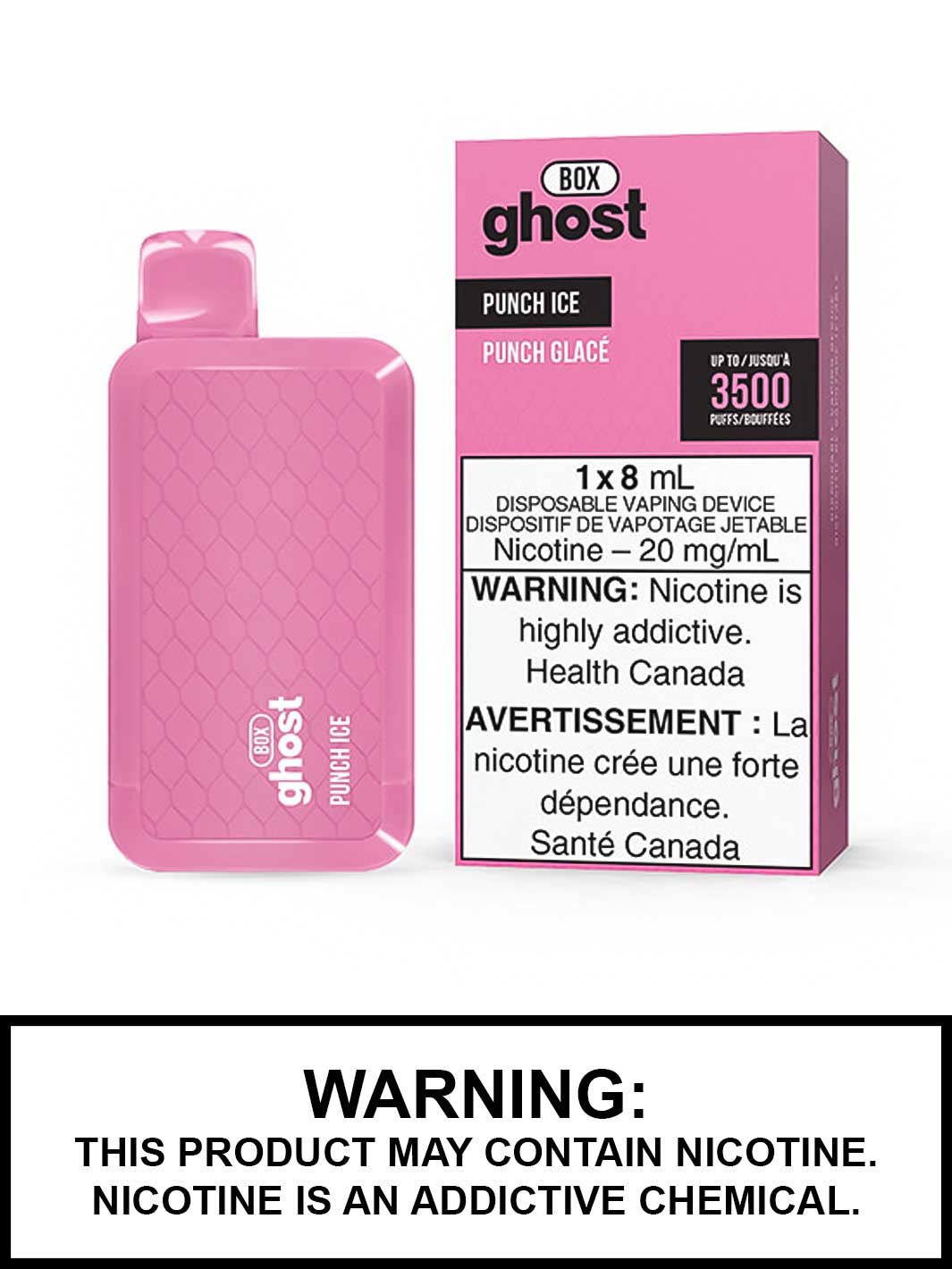 Punch Ice Ghost Box Disposable Vape, Ghost Box Vape, Ghost Vape, Vape360 Canada