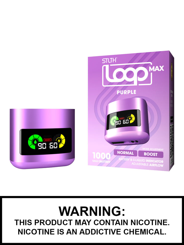Purple STLTH Loop Max Battery, 1000mAh STLTH Vape.