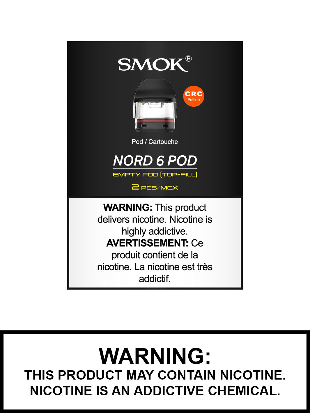SMOK Nord 6 5mL Replacement Pods - 2 Pack SMOK Nord 6 5mL Replacement Pods - 2 Pack