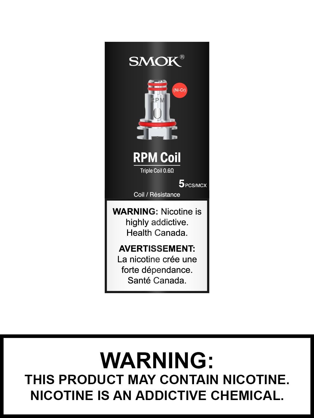 SMOK RPM Replacement Coils, Triple Coil 0.6ohm, SMOK Vape, Vape360 Canada