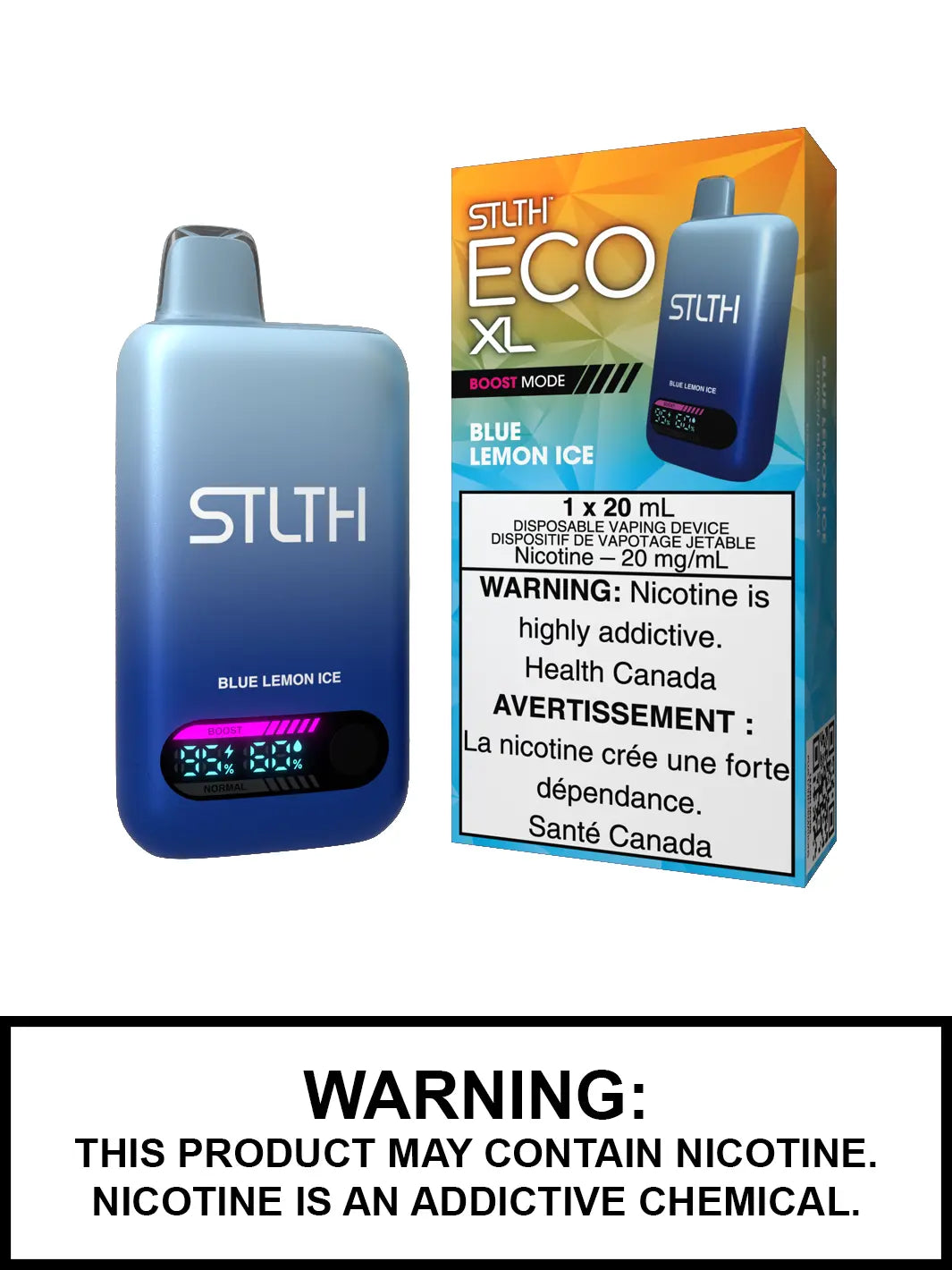 STLTH ECO XL Blue Lemon Ice Disposable Vape - Vape360