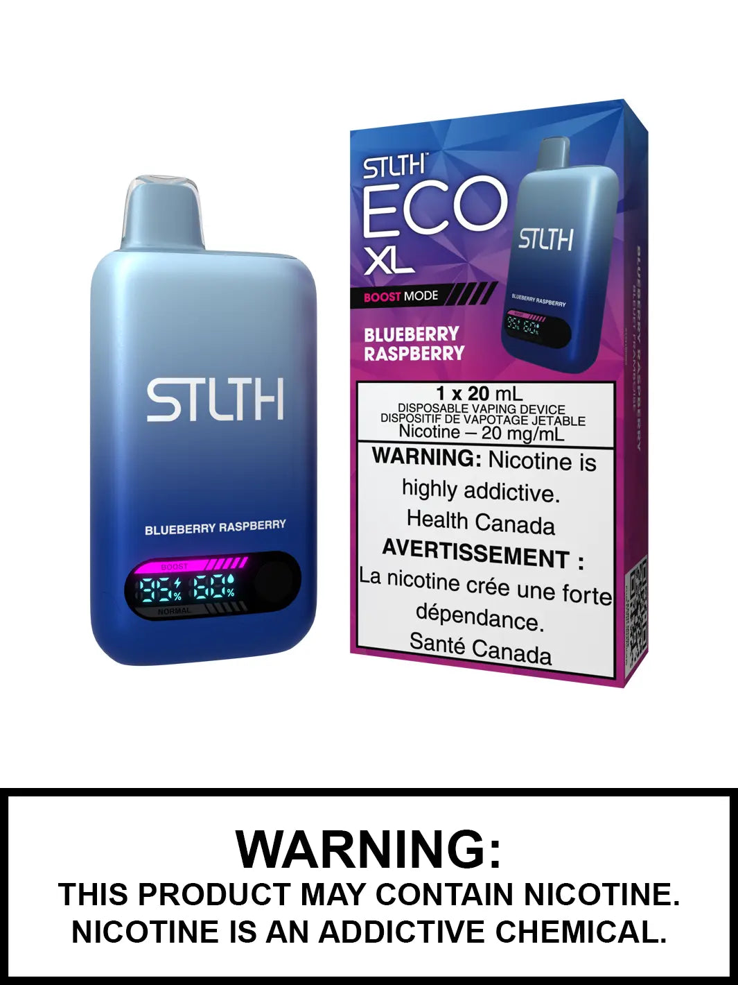 STLTH ECO XL Blueberry Raspberry Disposable Vape - Vape360