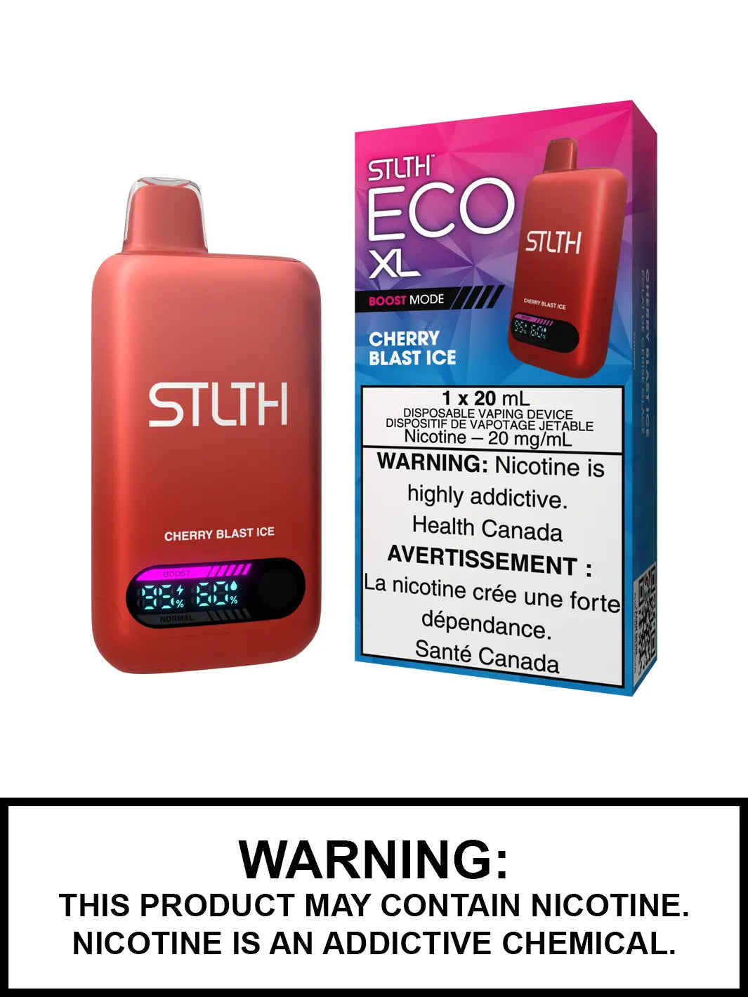 STLTH ECO XL Cherry Blast Ice Disposable Vape - Vape360