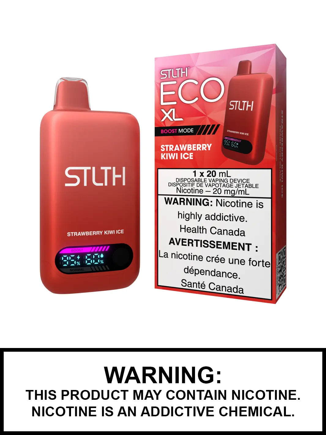 STLTH ECO XL Strawberry Kiwi Ice Disposable Vape - Vape360