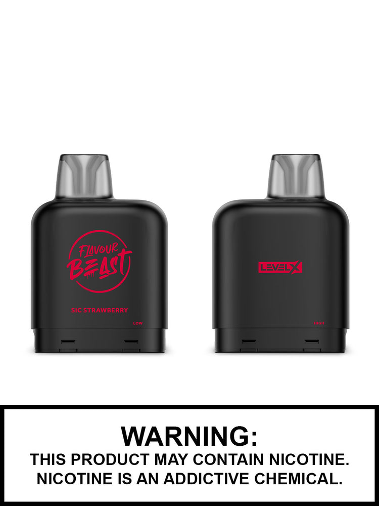 Sic Strawberry Iced Level X Flavour Beast Pods, Vape360 Canada