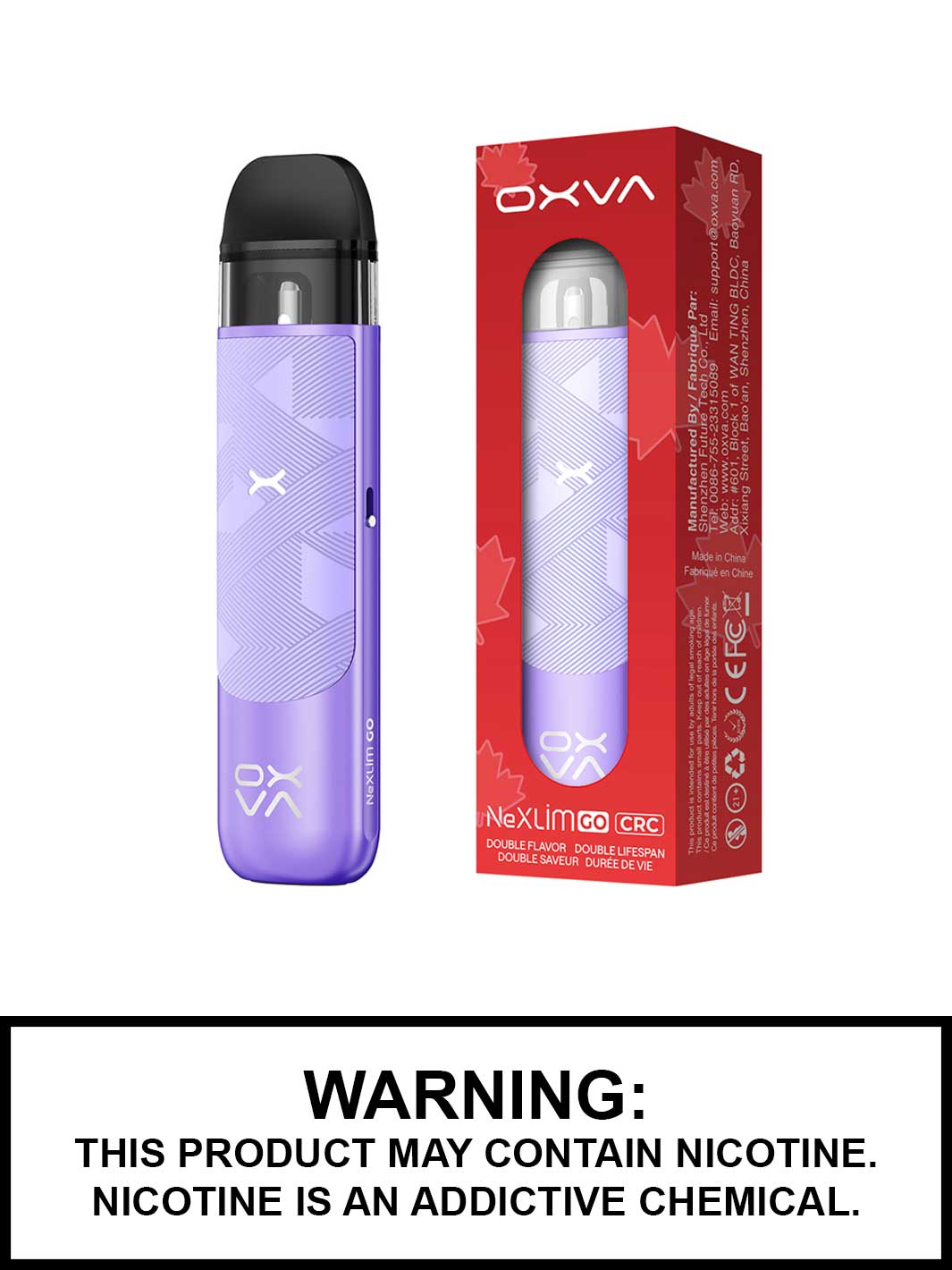 Silky Purple OXVA NeXlim Go Pod Kit, OXVA Vape