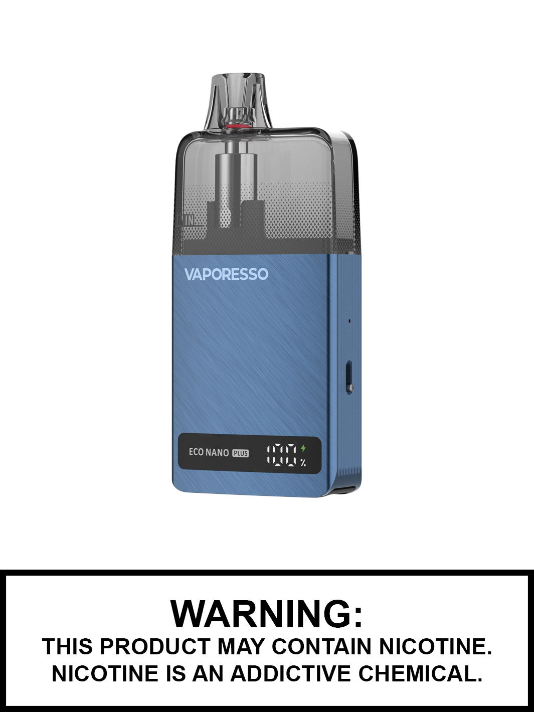 Sky Blue Vaporesso Eco Nano Plus Pod Kit, Vaporesso Vape, Side Angle