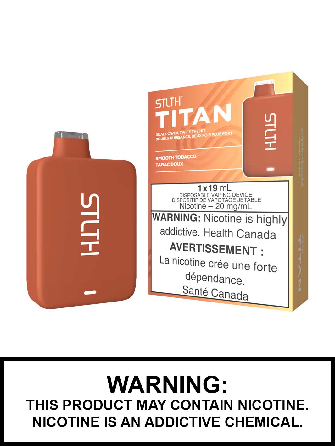 Smooth Tobacco STLTH Titan 10K Disposable Vape, 10000 Puffs STLTH Disposable, Vape360