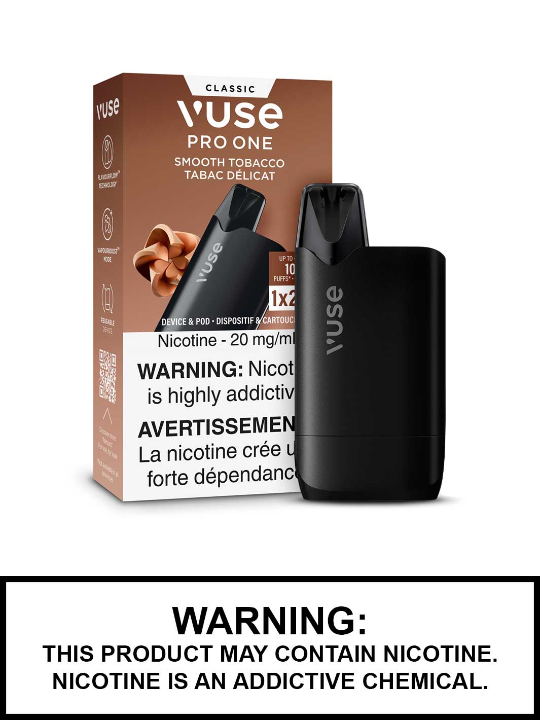 Smooth Tobacco Vuse Pro One Pod Kit, Vuse Vape Canada, Vape360