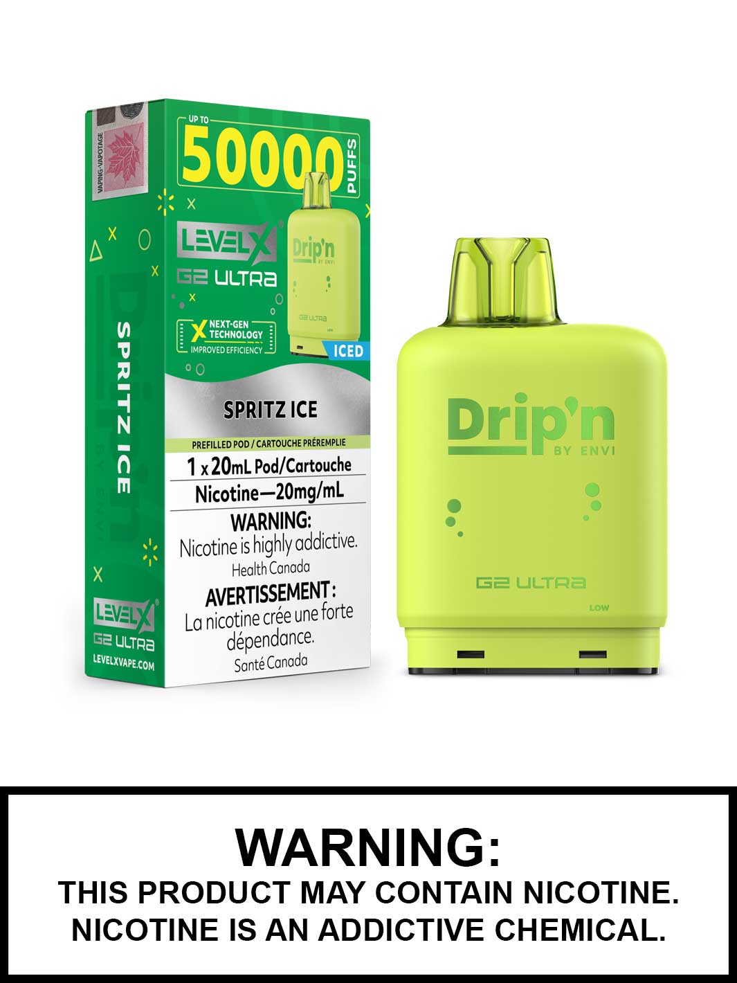 Spritz Ice Drip'n Level X Ultra Pods, 50K Puffs