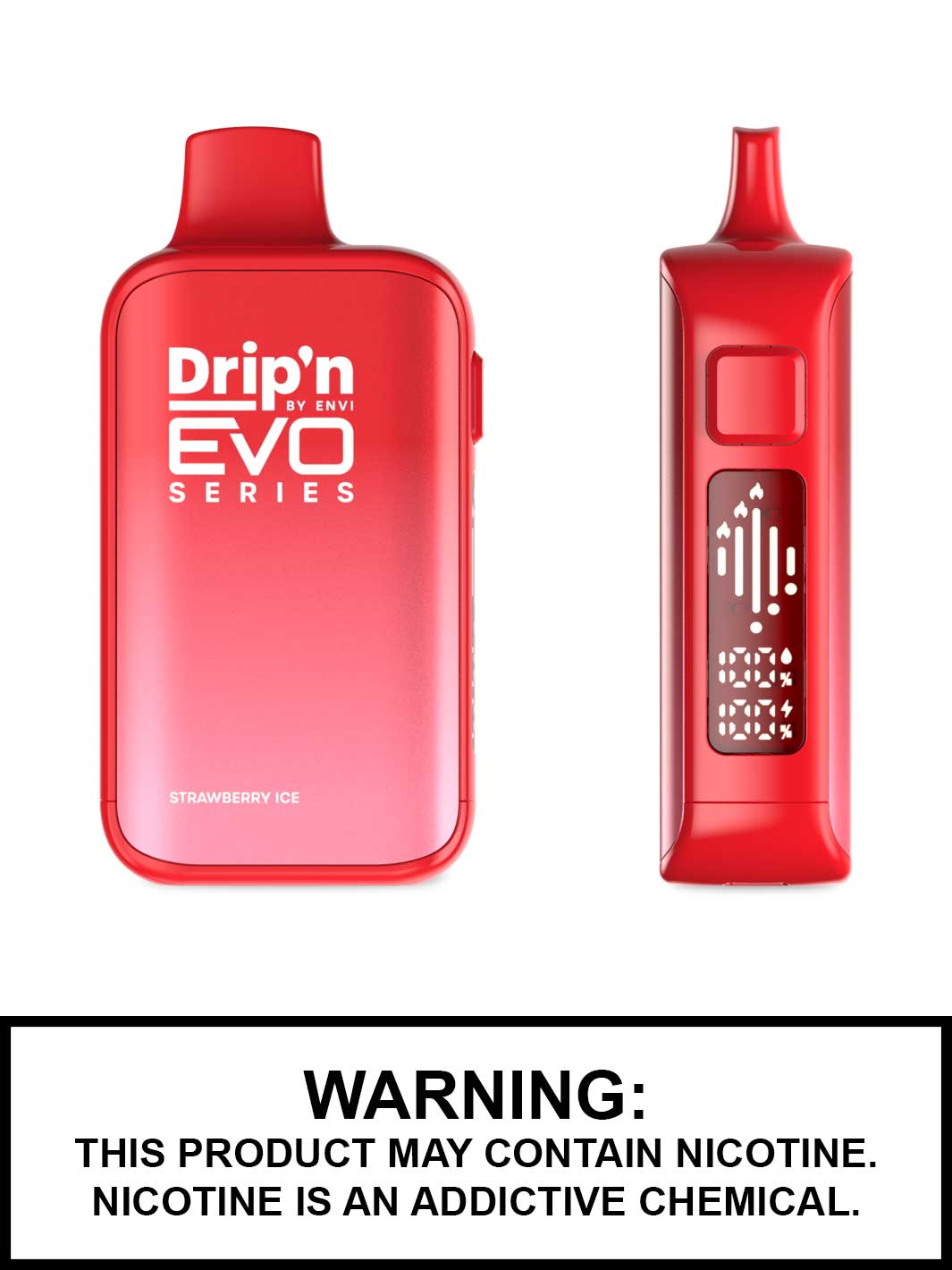 Strawberry Ice Dripn Evo 63K Disposable Vape, Drip'n Vape