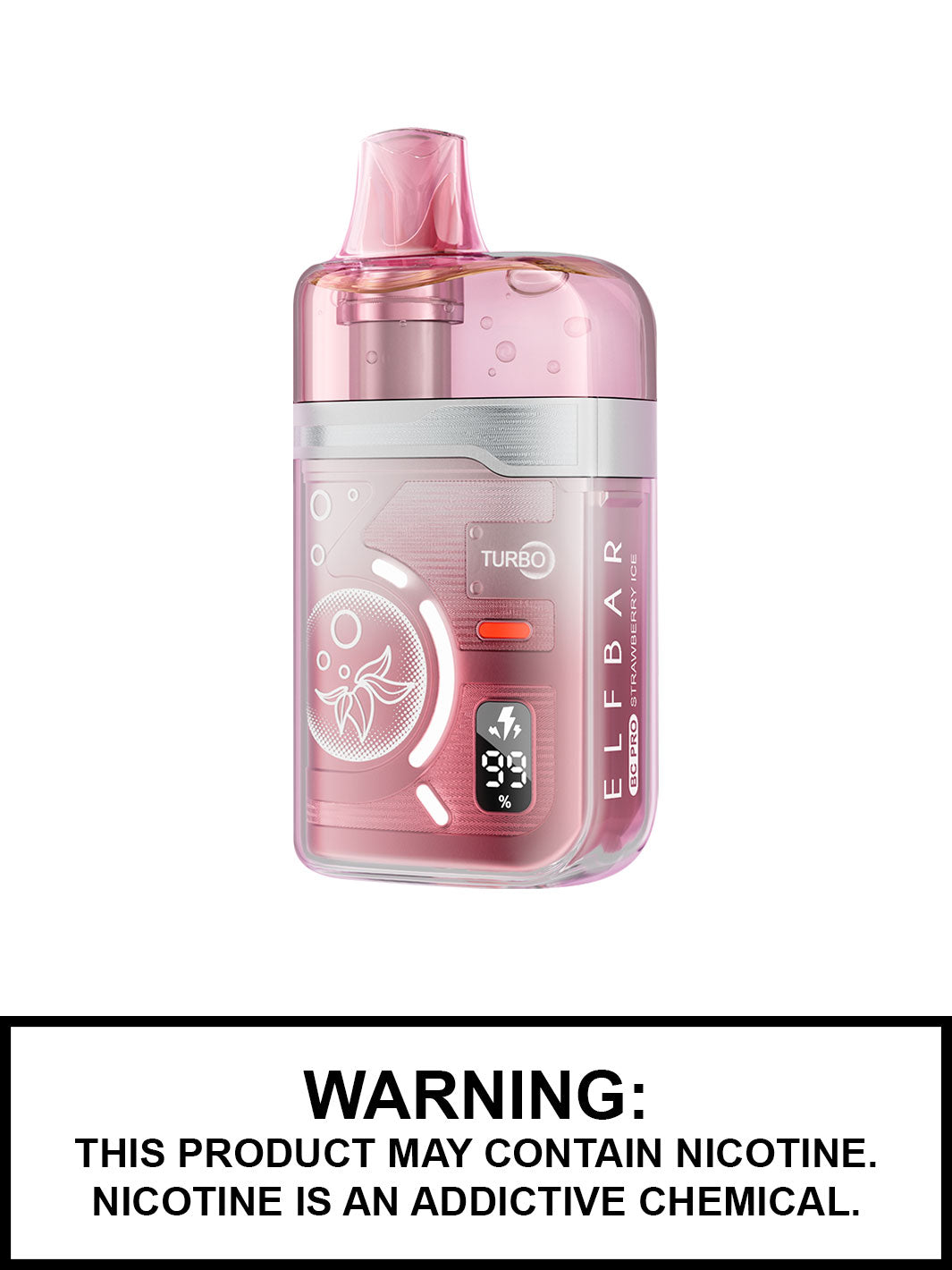 Strawberry Ice Elf Bar BC Pro 80K Disposable Vape, 80,000 Puff Disposable Vape