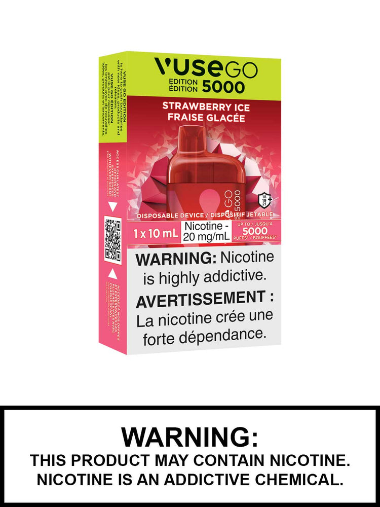 Strawberry Ice Vuse Go 5000 Edition, Vuse Go Disposable Vape Canada, Vape360