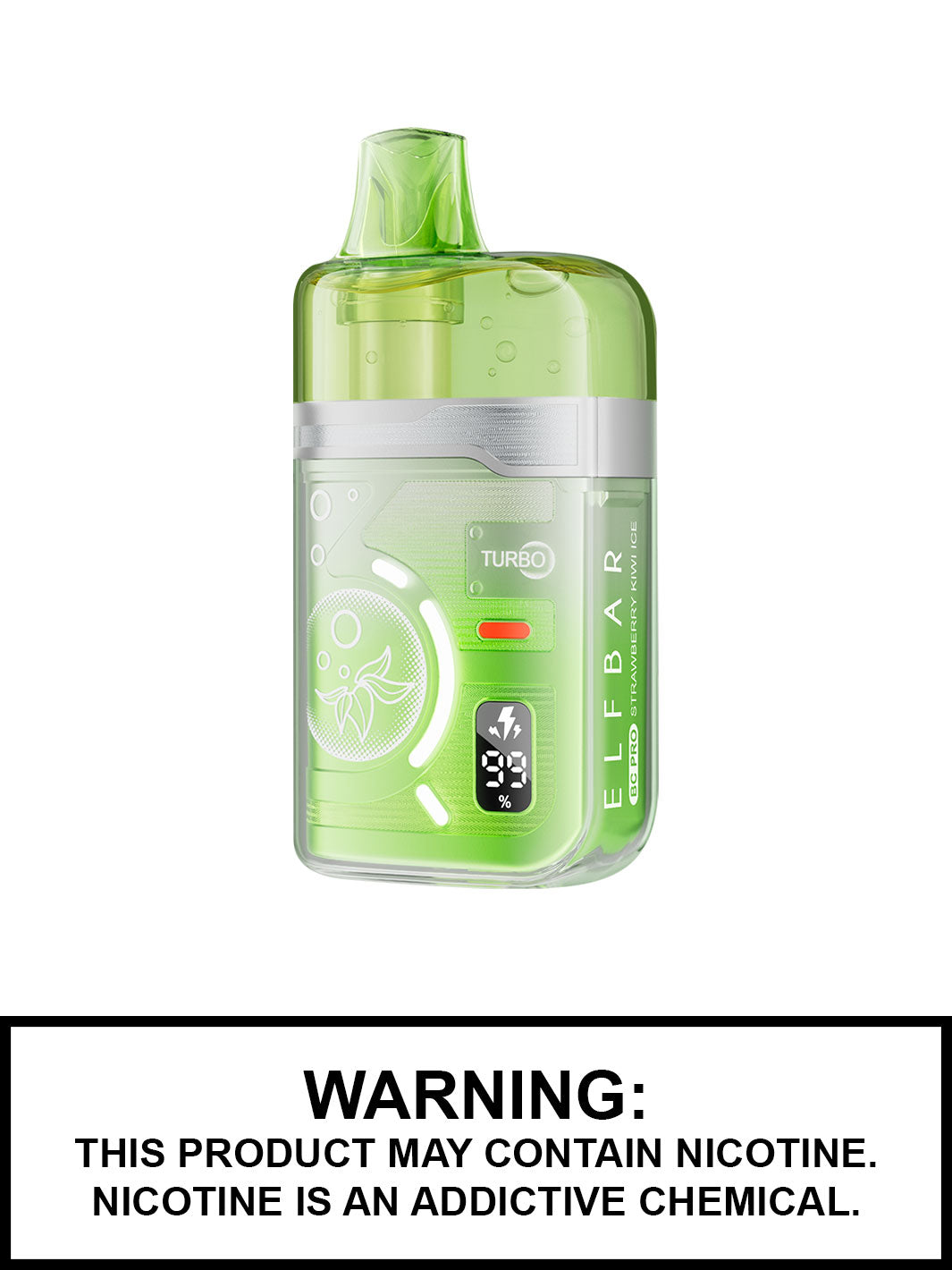 Strawberry Kiwi Ice Elf Bar BC Pro 80K Disposable Vape, 80,000 Puff Disposable Vape