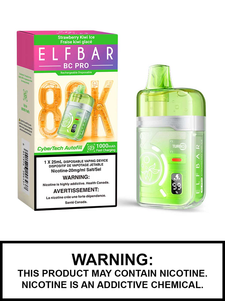Strawberry Kiwi Ice Elf Bar BC Pro 80K Disposable Vape
