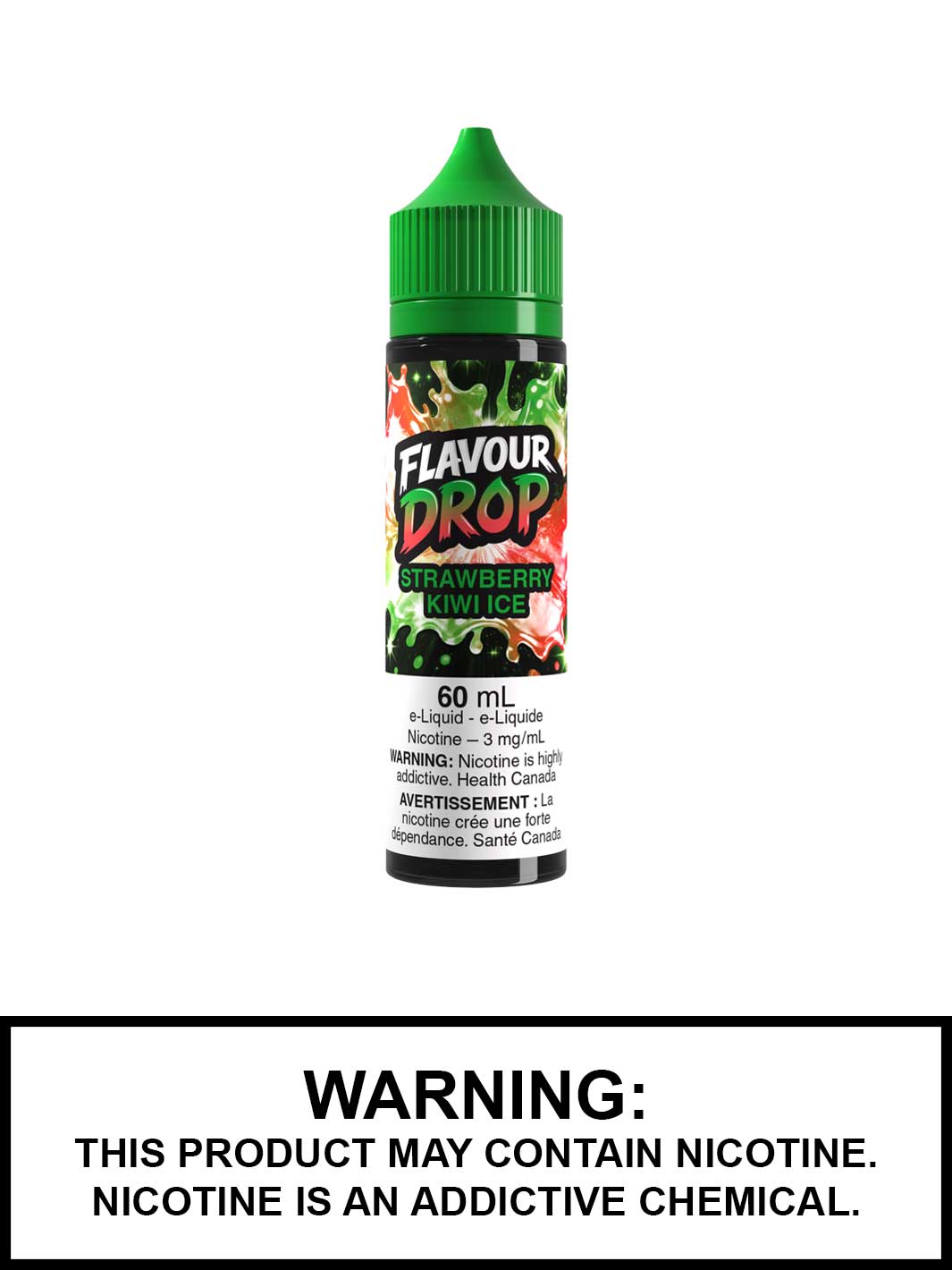 Strawberry Kiwi Ice Flavour Drop Vape Juice, 60mL Freebase