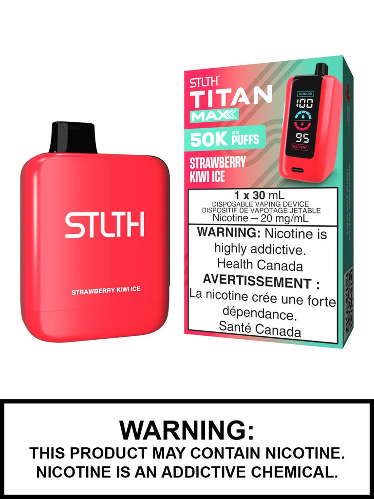 Vape jetable Strawberry Kiwi Ice STLTH Titan Max 50K