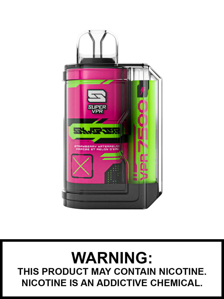 Strawberry Watermelon Super VPR 7500 disposable vape, VPR 7500, Super VPR disposable vapes, Vape360 Canada