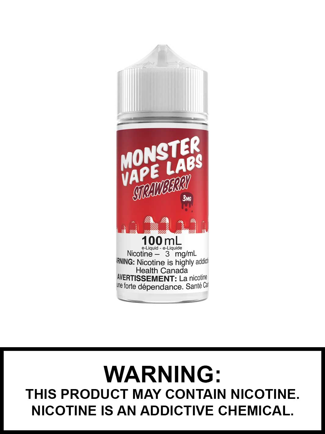 Strawberry by Monster Vape Labs 100mL Vape Juice, Vape360 Canada