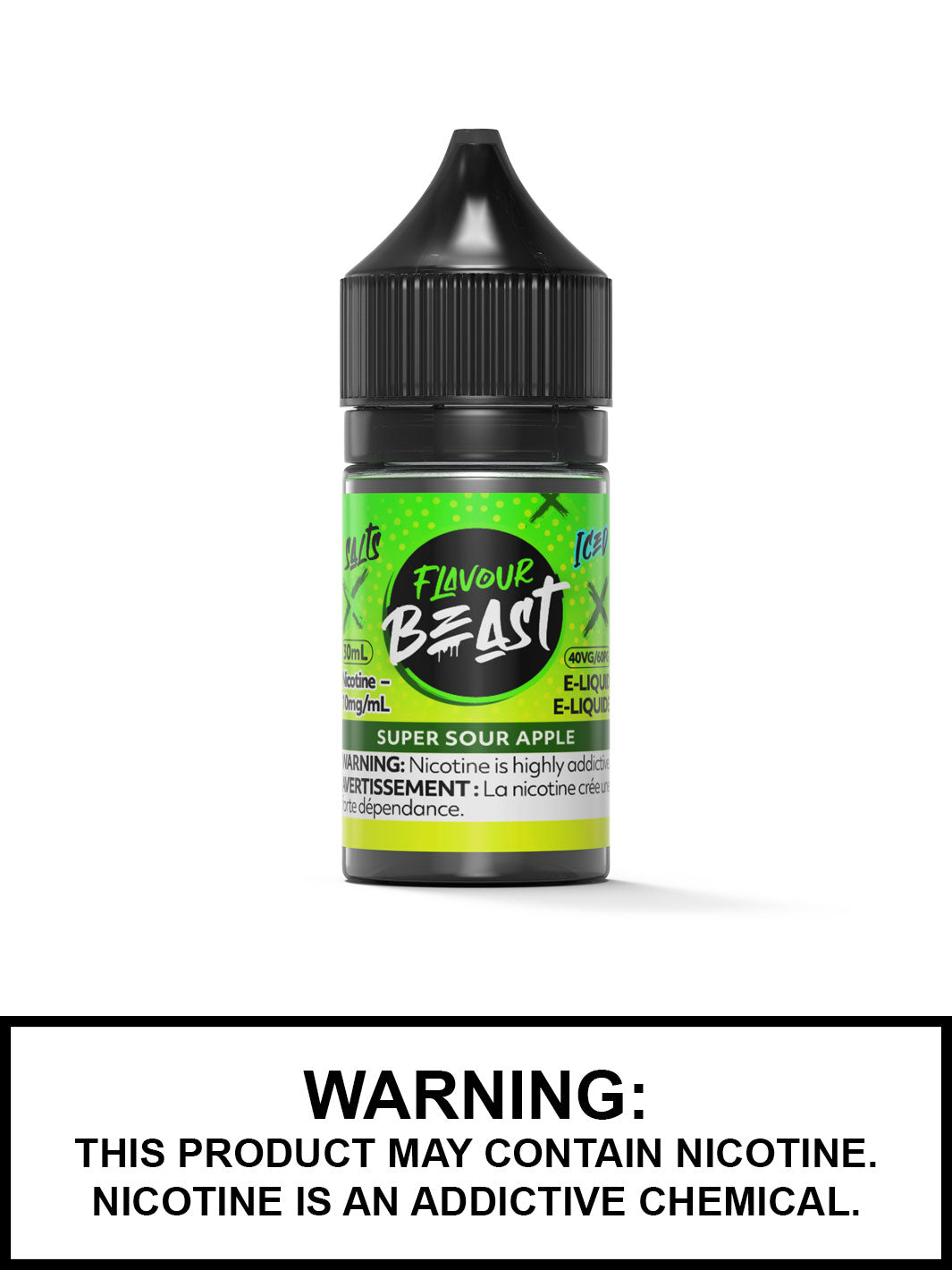 Super Sour Apple Iced Flavour Beast Salts, Salt Nic Flavour Beast Flavours, Vape360 Canada