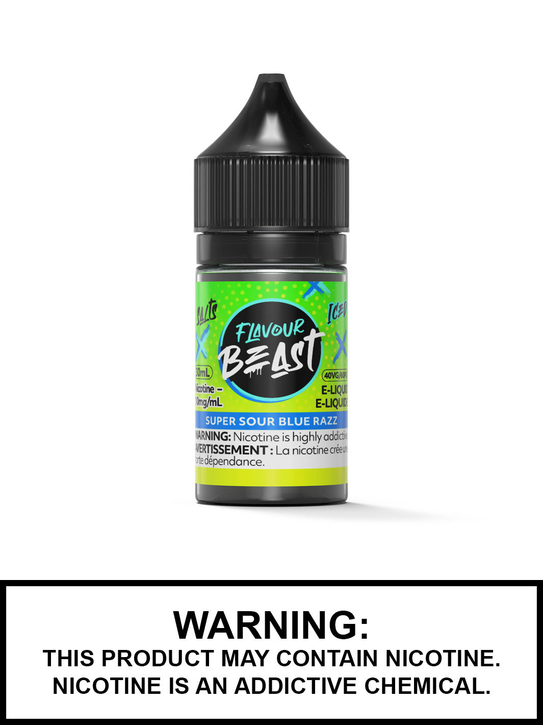 Super Sour Blue Razz Iced Flavour Beast Salt Nic - 30 ml Super Sour Blue Razz Iced Flavour Beast Salt Nic - 30 ml