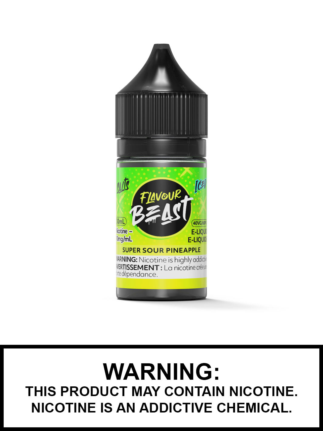 Super Sour Pineapple Iced Flavour Beast Salts, Salt Nic Flavour Beast Flavours, Vape360 Canada