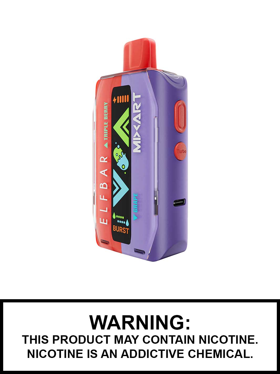 Triple Berry Grape Elf Bar Mixart 40K Disposable Vape, 20mL Triple Berry Grape Elf Bar Mixart 40K Disposable Vape, 20mL