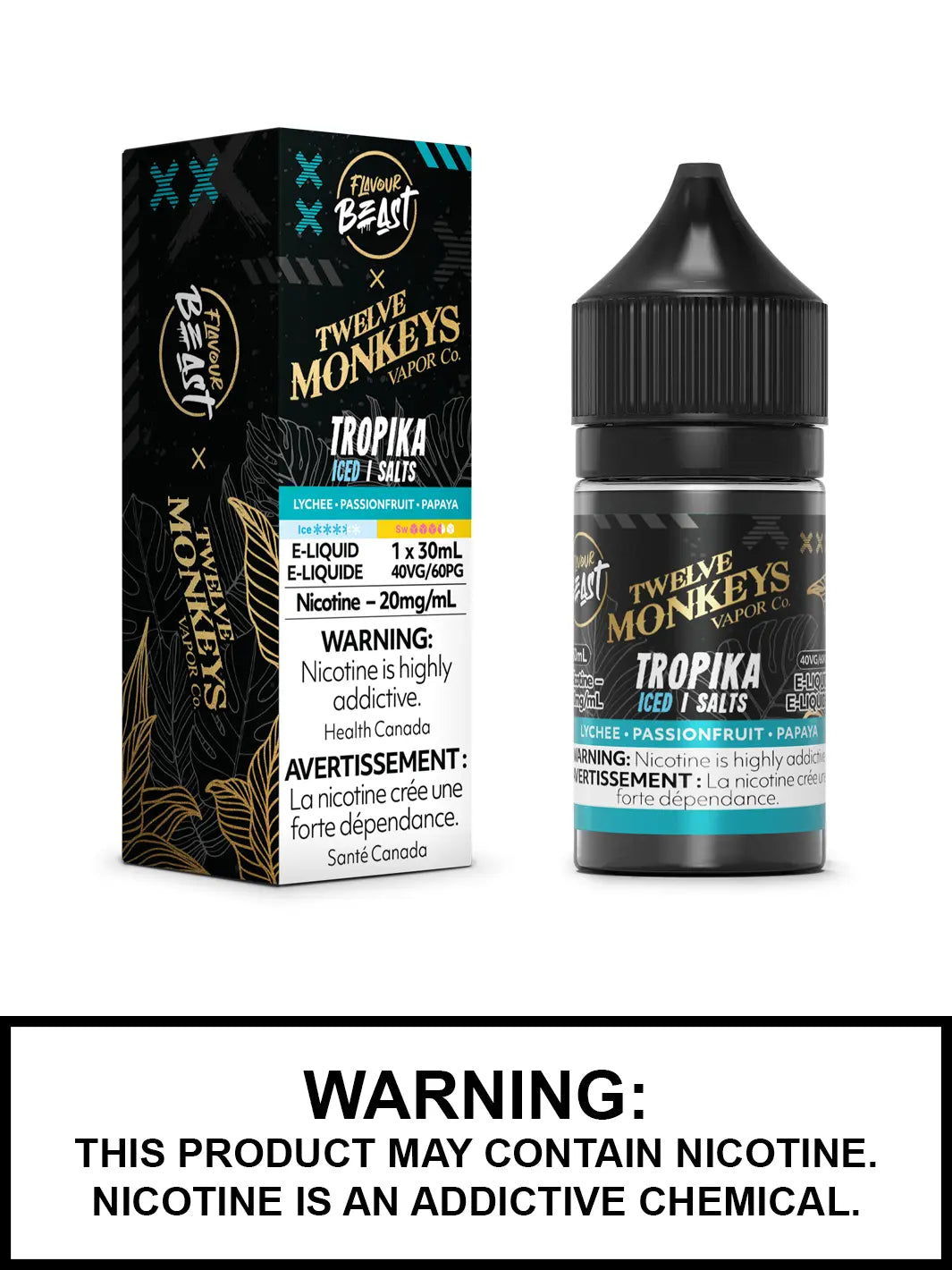 Tropika Iced Flavour Beast x Twelve Monkeys Salt Nic Vape Juice, 20mg