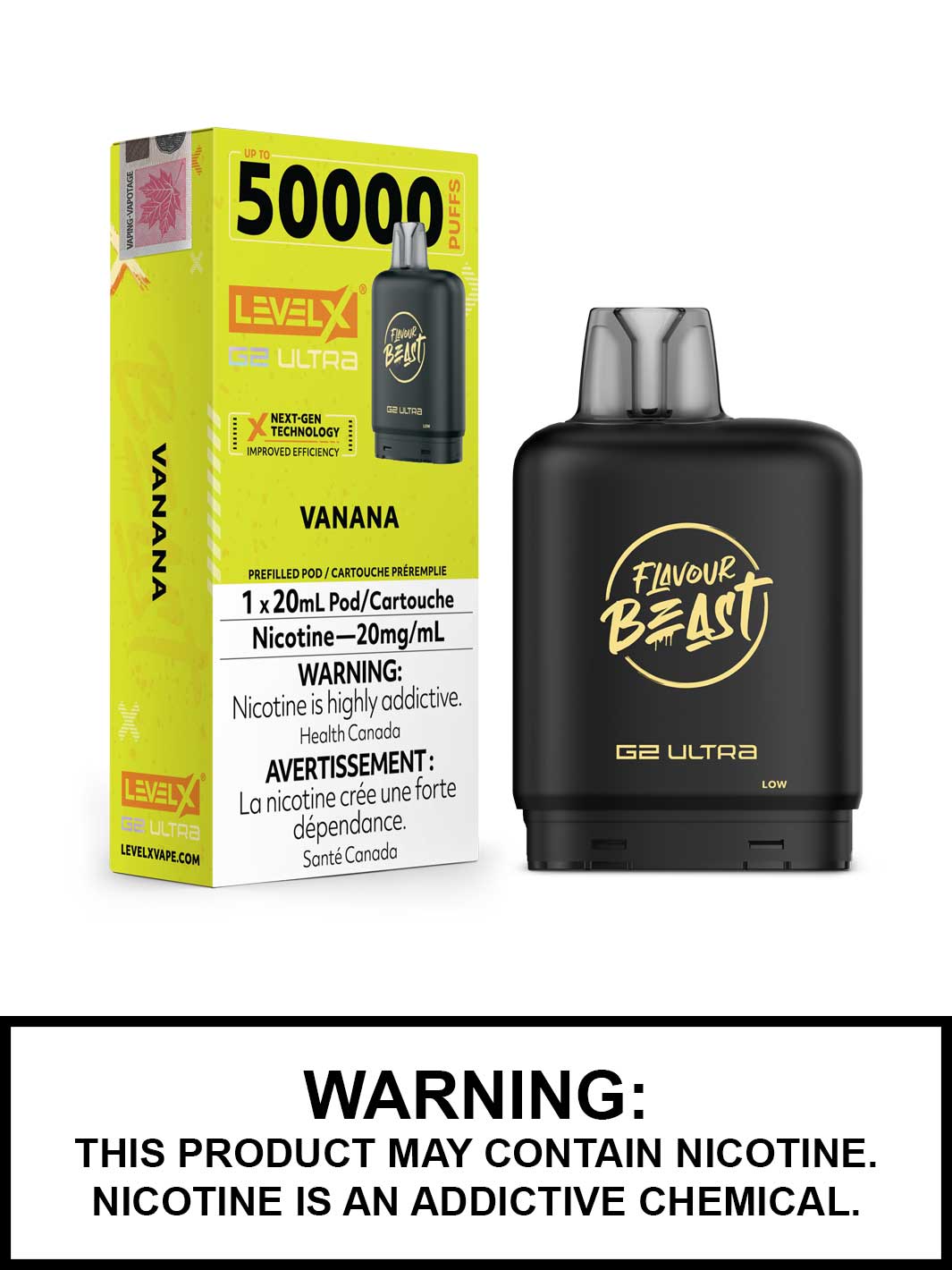 Vanana Level X G2 Ultra Pods, Level X Vape, Flavour Beast Flavours, Vape360 Canada