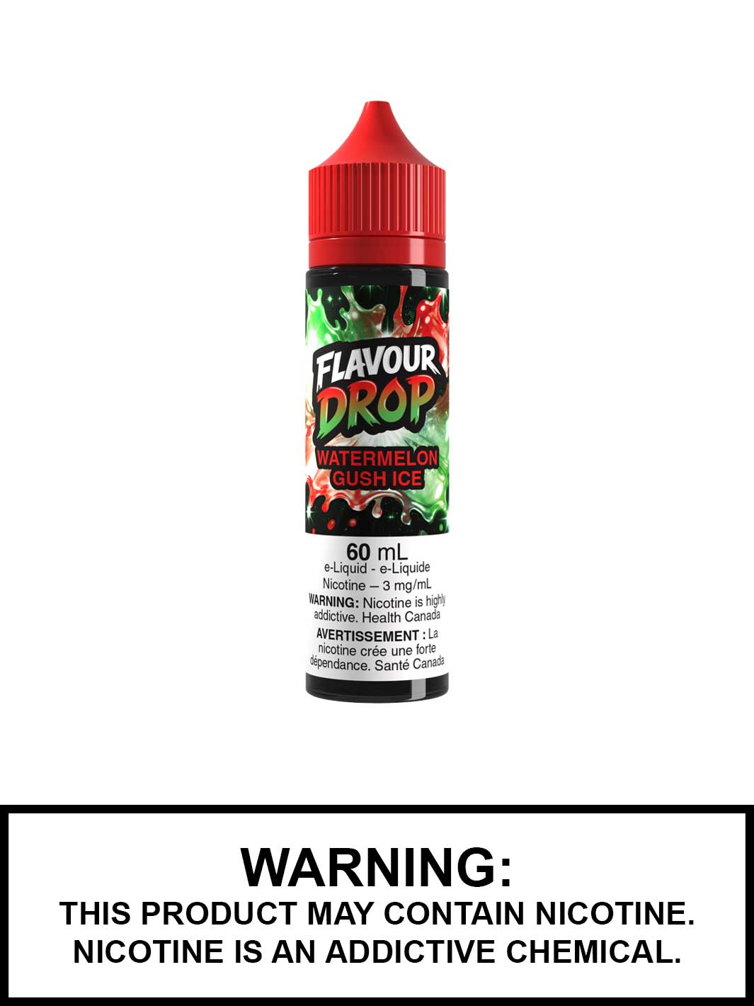 Watermelon Gush Ice Flavour Drop Vape Juice, 60mL Freebase