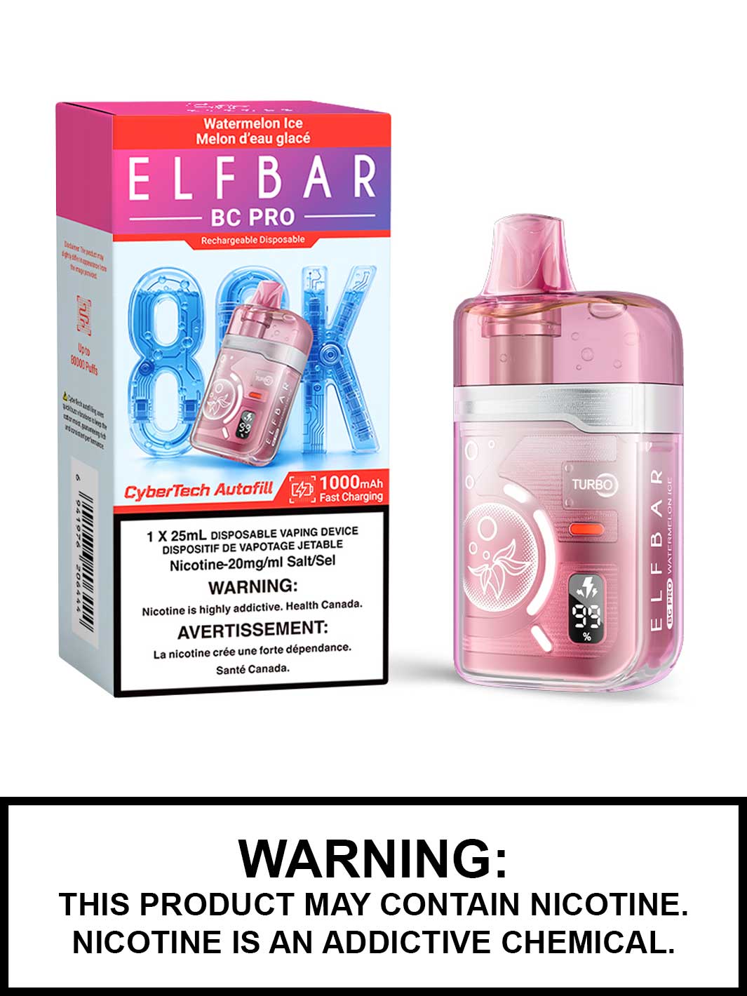 Watermelon Ice Elf Bar BC Pro 80K Disposable Vape Watermelon Ice Elf Bar BC Pro 80K Disposable Vape