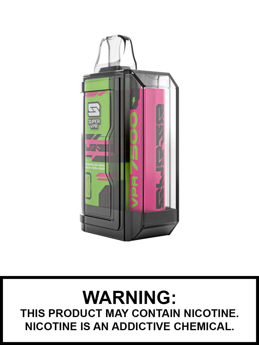 Watermelon Kiwi Super VPR 7500 disposable vape, VPR 7500, Super VPR disposable vapes, Vape360 Canada