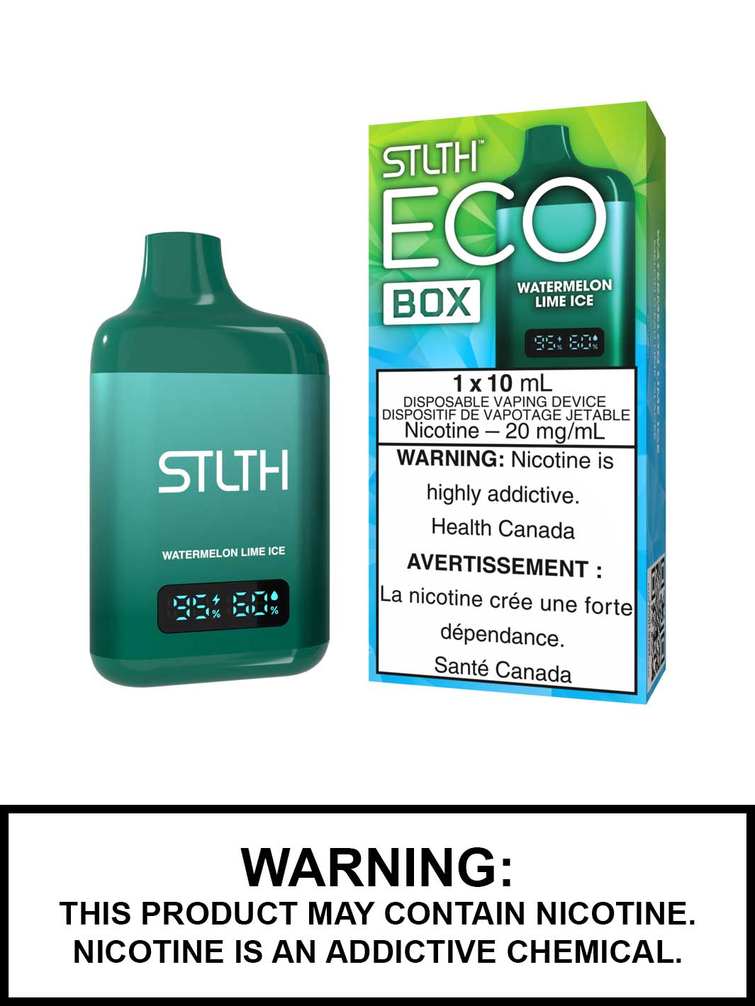 Watermelon Lime Ice STLTH Eco Box Disposable Vape, STLTH Vape, Vape360 Canada