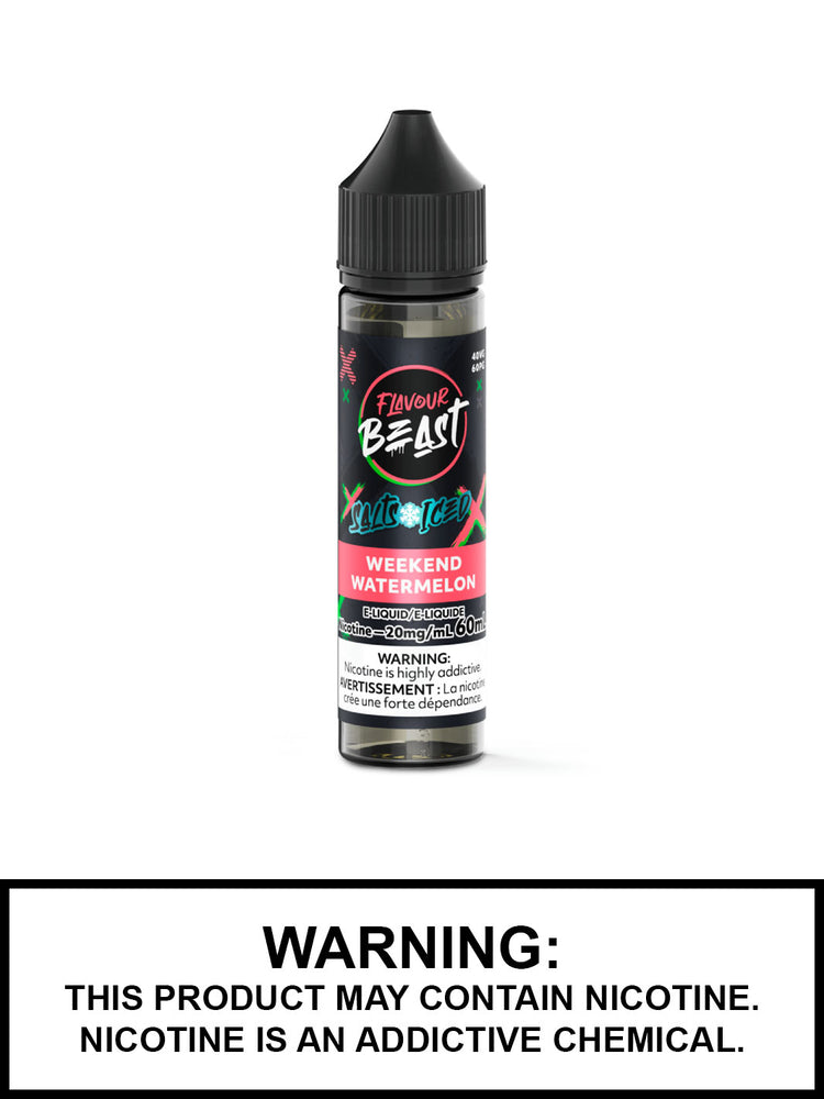 Weekend Watermelon Iced Flavour Beast Salt Nic, 60mL Vape Juice