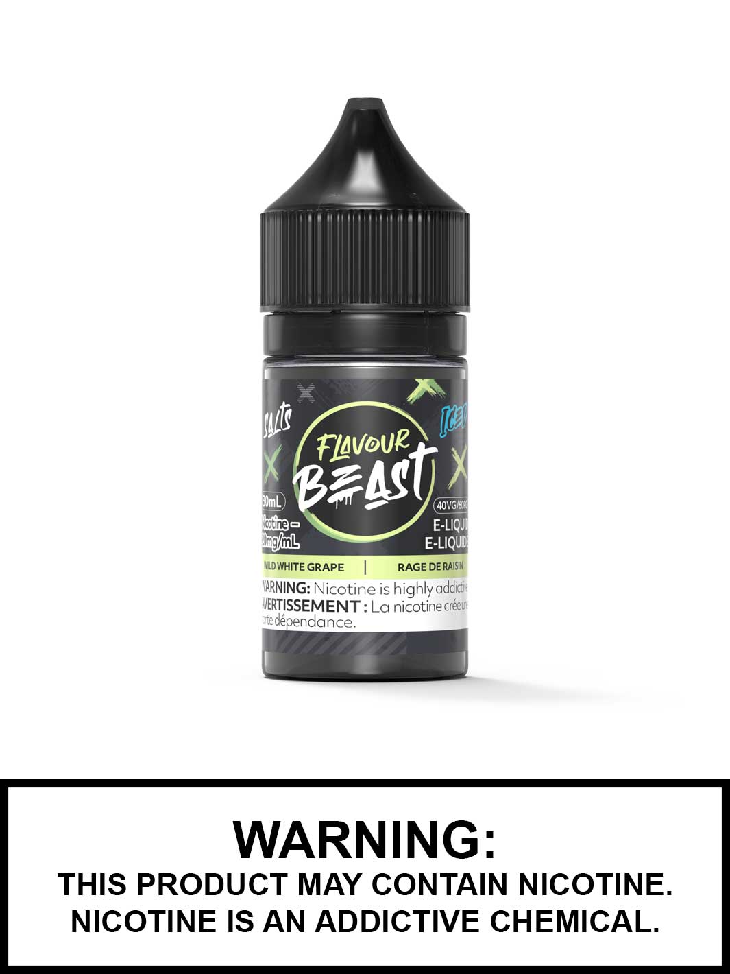 Wild White Grape Iced Flavour Beast Salts, Salt Nic Flavour Beast Flavours, Vape360 Canada