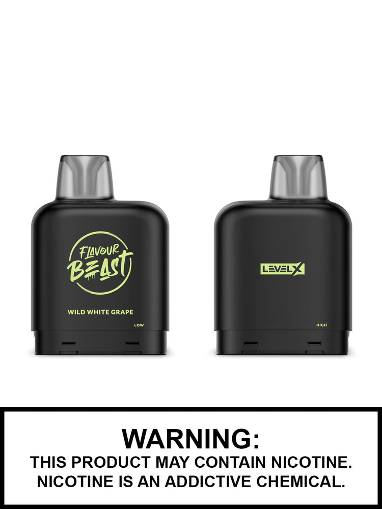 Wild White Grape Iced Level X Flavour Beast Pods, Vape360 Canada