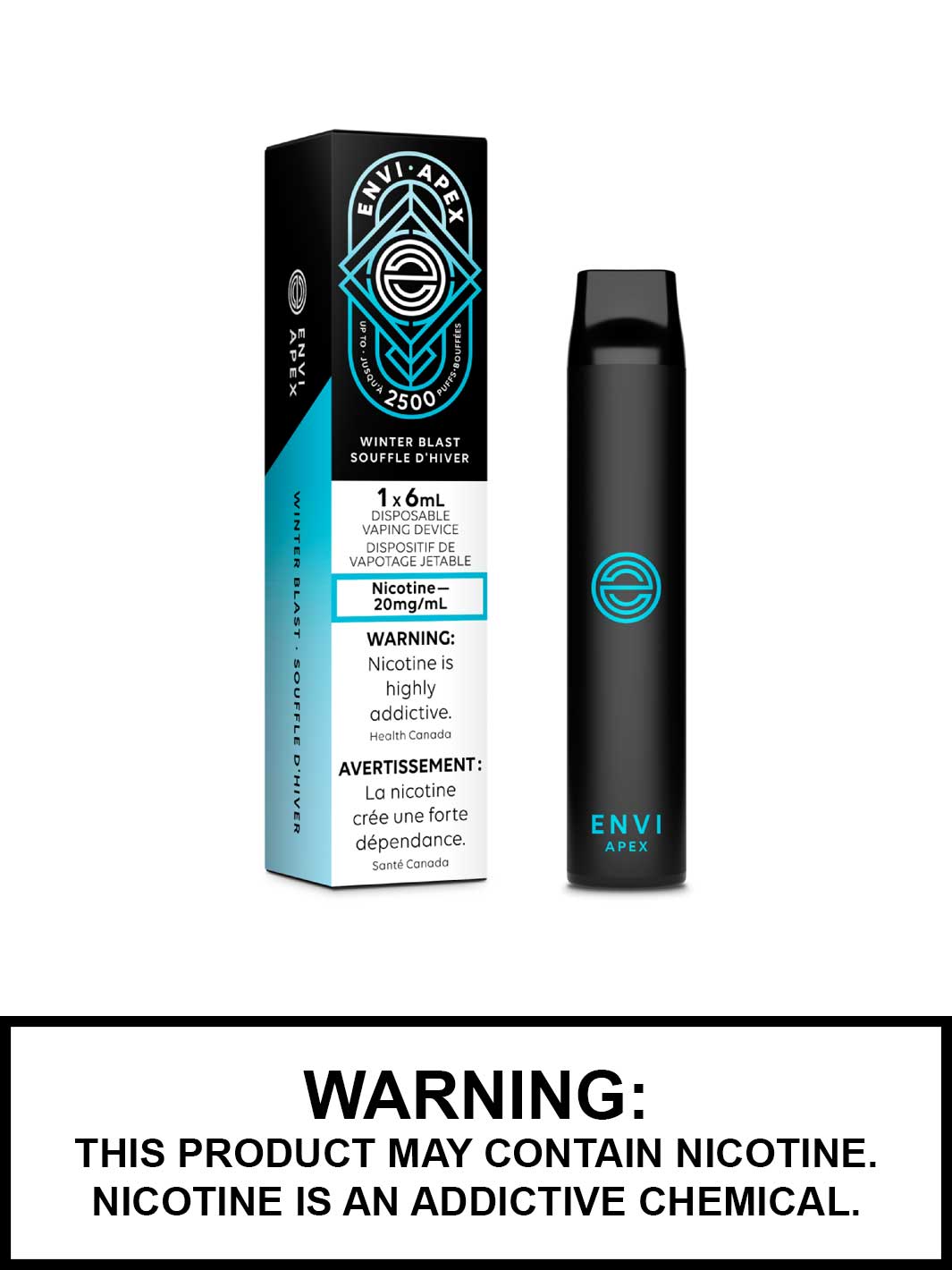 Winter Blast Envi Apex Disposable Vape, 2500 Puffs