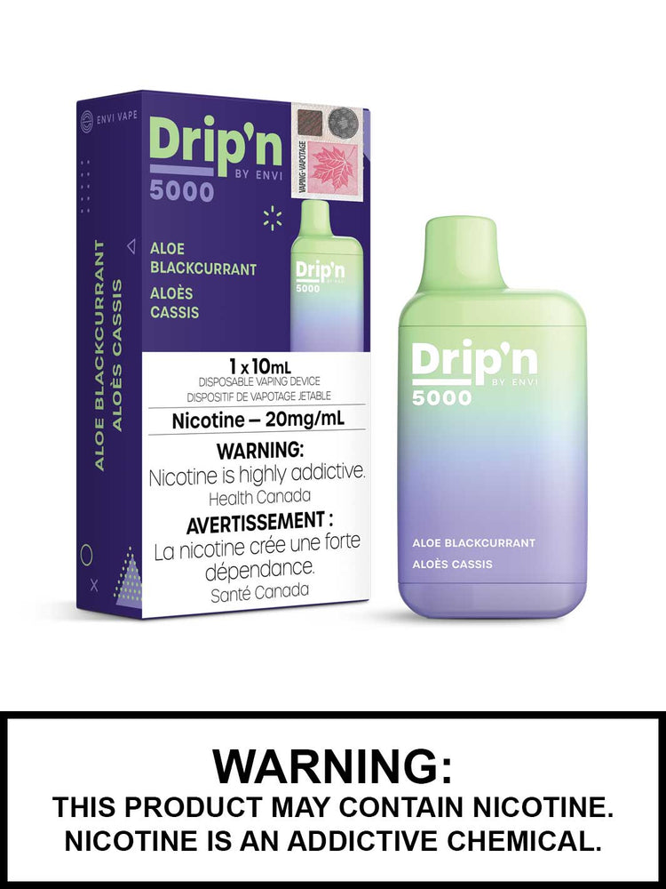 Aloe Blackcurrant Drip'n by ENVI Disposable Vape, ENVI 5000, Vape360 Canada