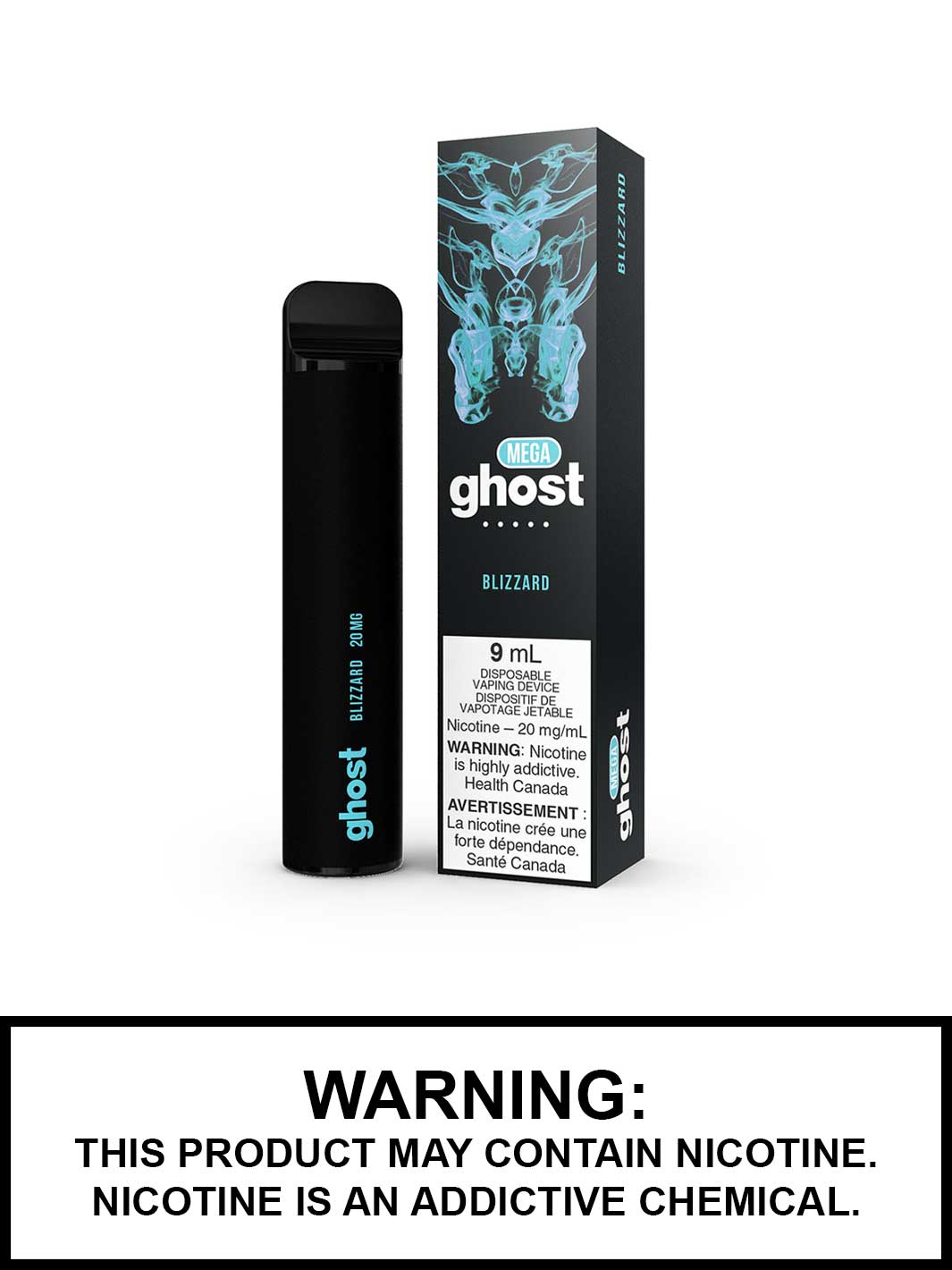 Blizzard Ghost Mega Disposable Vape Canada, Mint eJuice, Vape360