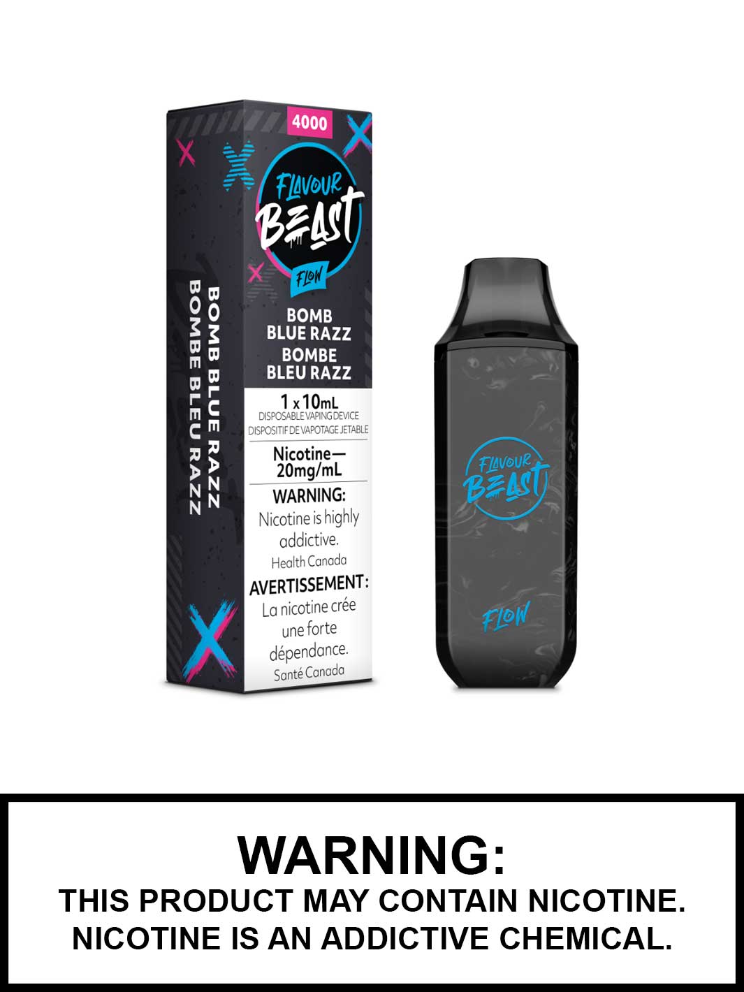 Flavour Beast Flow Disposable Vapes, Bomb Blue Razz Vape Juice, Vape360 Canada