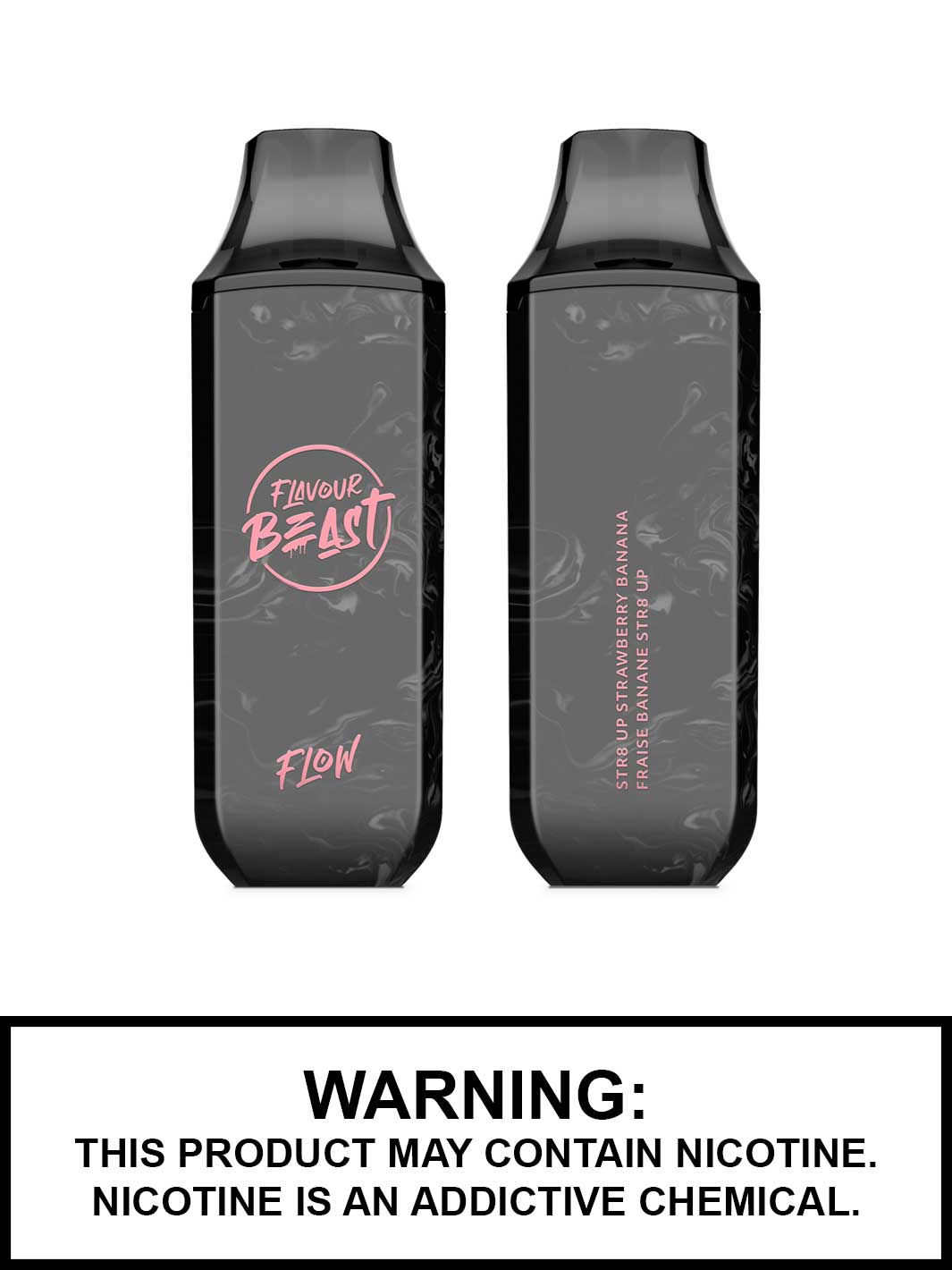Flavour Beast Flow Disposable Vapes, Str8 Up Strawberry Banana Iced Vape Juice, Vape360 Canada