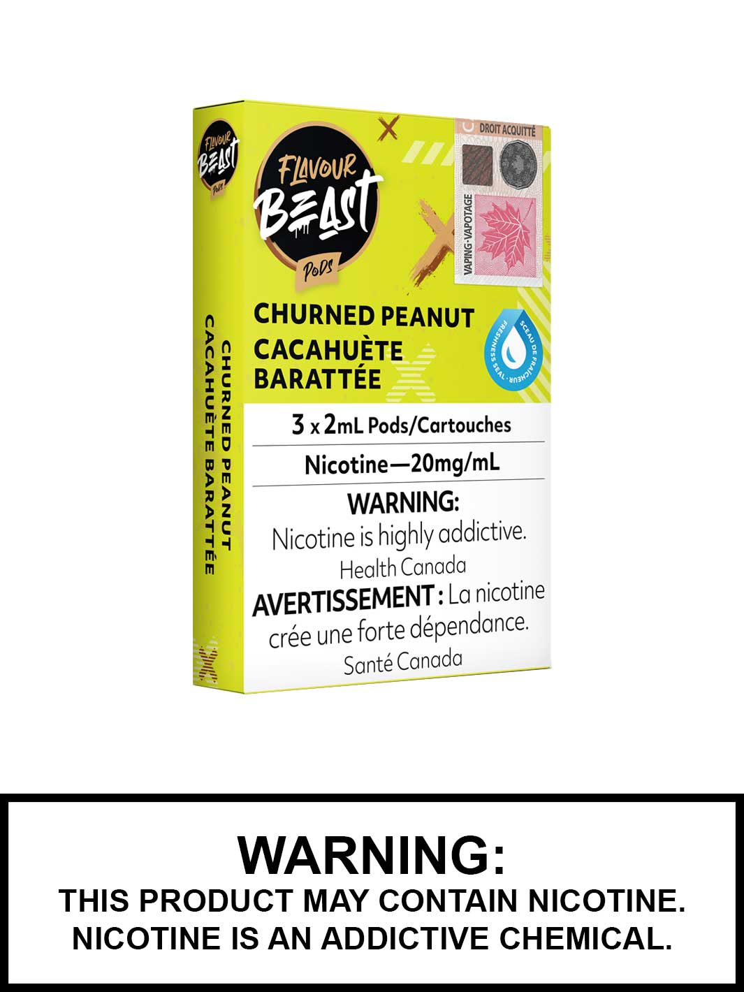 Churned Peanut Flavour Beast Pods, STLTH Compatible Pods., Vape360 Canada