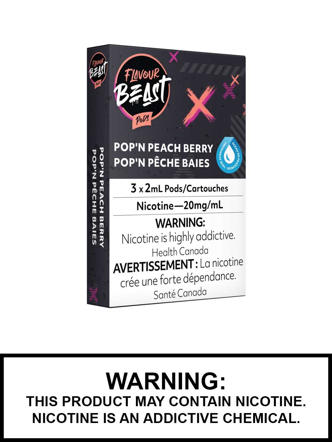 Flavour Beast Allo Pods, Packin' Peach Berry Pods, STLTH Compatible Pods, Vape360